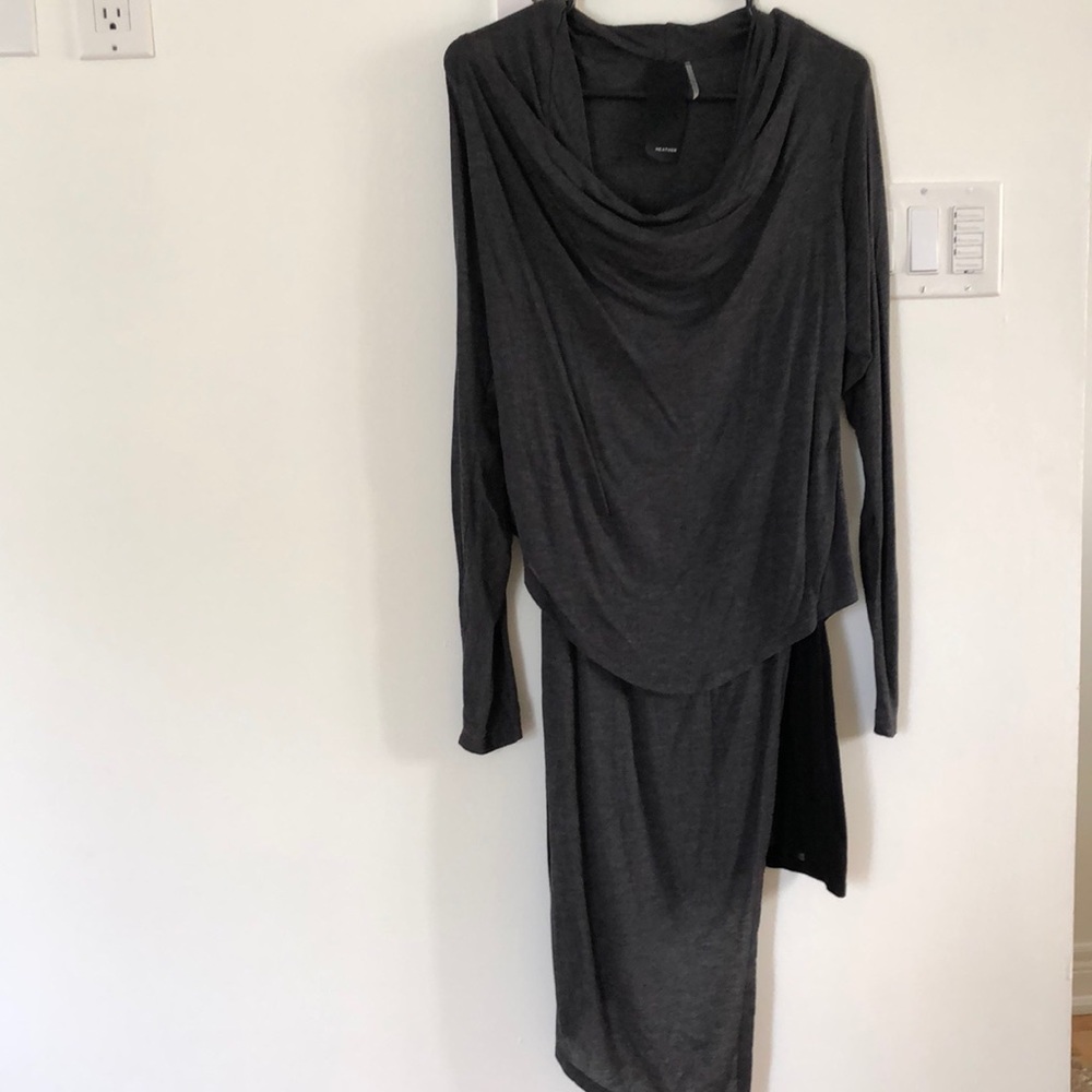 HEATHER Asymmetrical long sleeve top